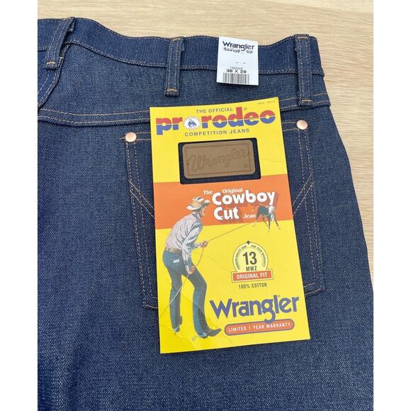 Vintage Y2K Wrangler 13MWZ Pro Rodeo Jeans Men's 38 x 29 Cowboy Cut Heavyweight - Picture 7 of 8